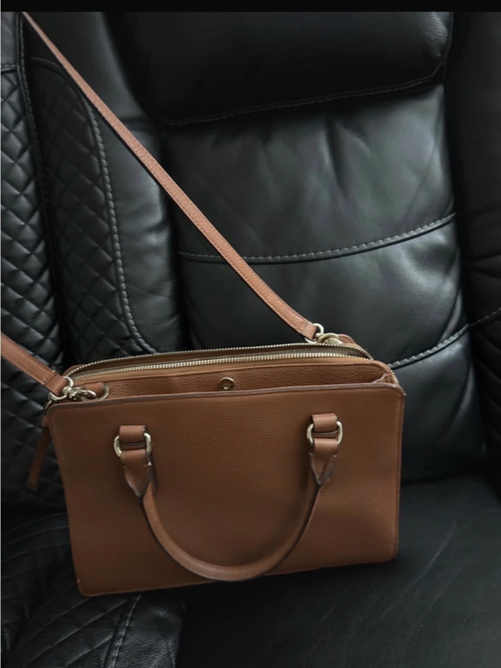 Kate Spade Brown Leather Satchel Handbag